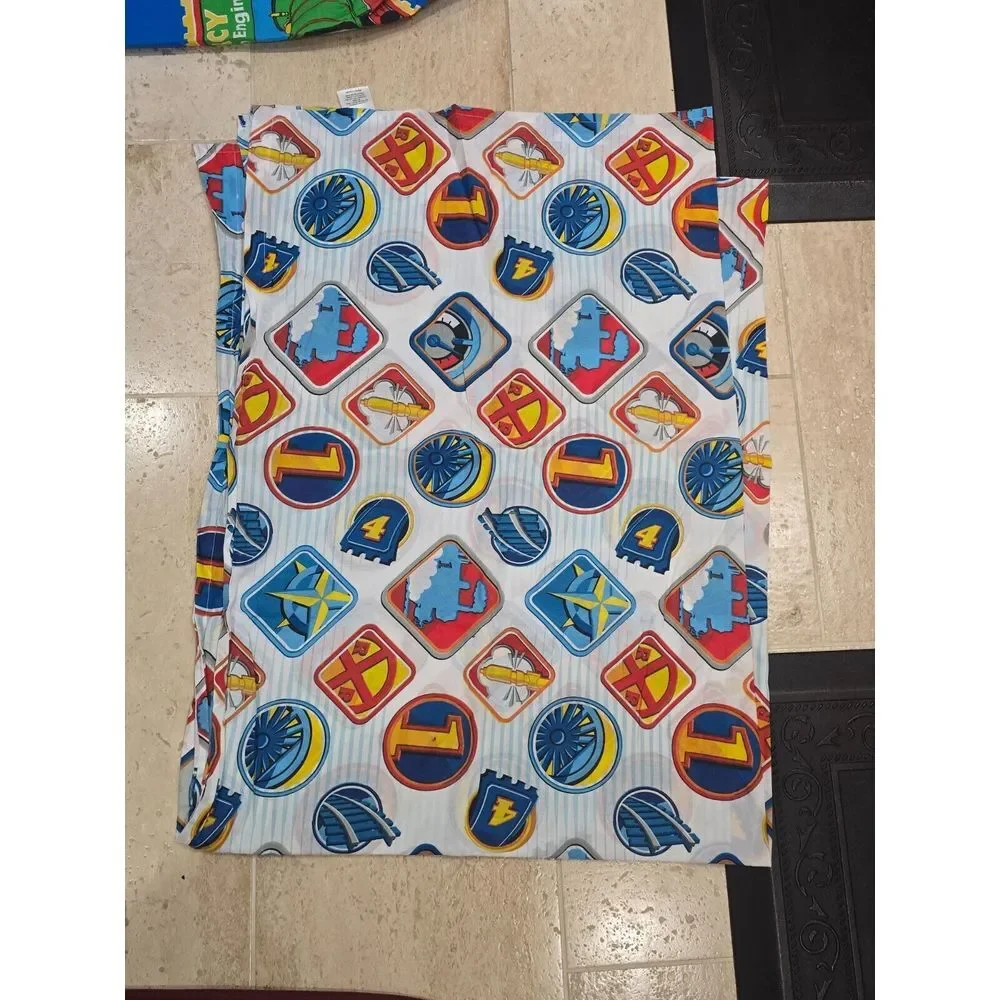 Lot of 3 Thomas‎ and Friends Twin Fitted Flat Sheet Lot Dan River Vtg Blue White